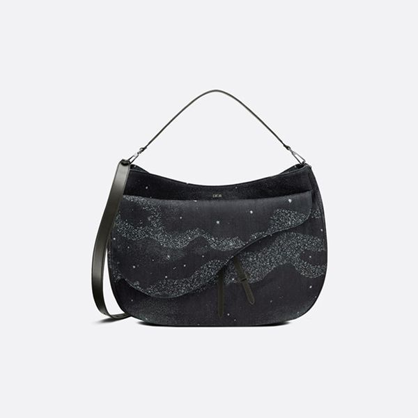 新作★ディオール ショルダーバッグ 偽物ジャガード デニム 紺 1ADHO028UKY_H07E